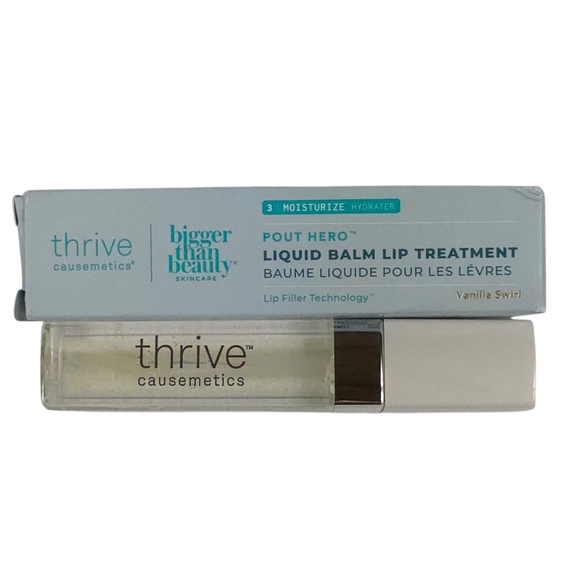 Thrive Causemetics Pout Hero Liquid Balm Lip Treatment in Vanailla Swirl - Picture 1 of 6